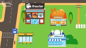 Kids vocabulary - Town - village - introduction of my town - educational video for kids