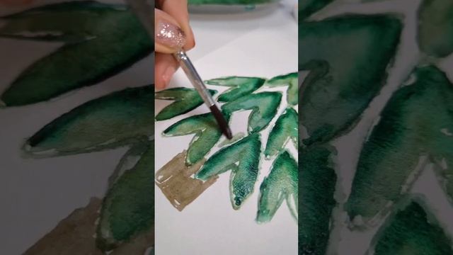 ? HOW to Paint with Toilet paper roll Christmas tree greetings card #watercolor #painting #craft