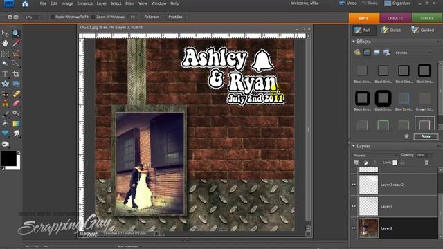 Doing Some Digital Scrapbooking Graffiti with Adobe Photoshop Elements смотреть онлайн