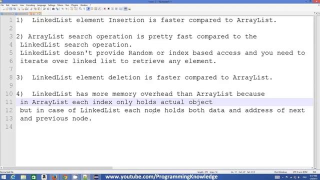 Java Tutorial For Beginners 33   Difference between LinkedList vs ArrayList in Java