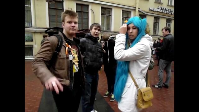 Аниме-ленточки - оранжевый и зелёный цвета! смотреть онлайн