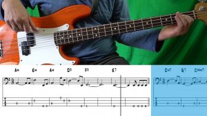 Gary Moore - Still Got The Blues (Bass cover with tabs)