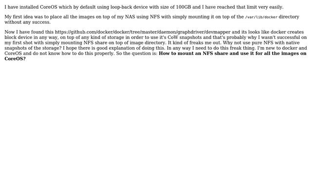 DevOps & SysAdmins: How to place Docker images ontop of an NFS share in CoreOS? смотреть онлайн