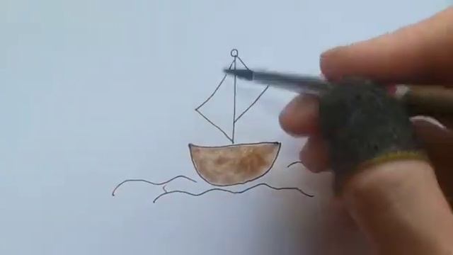 how to draw a ship / как нарисовать корабль / easy ship/ легко корабль смотреть онлайн