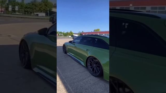 This green Audi RS6 really like the crocodile ? #audi #bmx #car #car #audir #supercars #audirs6 +++