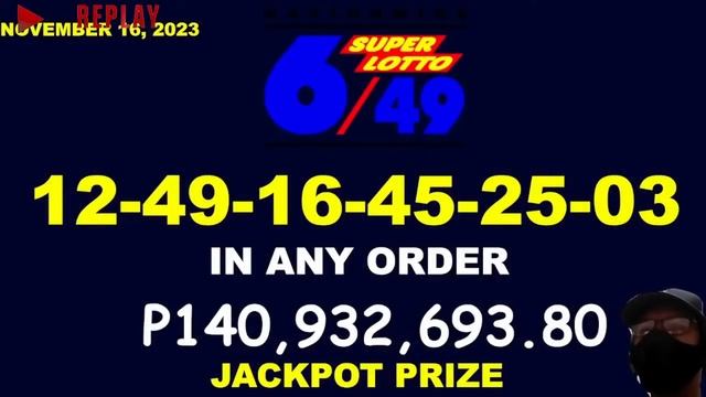 Lotto Result Today 9pm draw November 16, 2023 Thursday PCSO Live смотреть онлайн