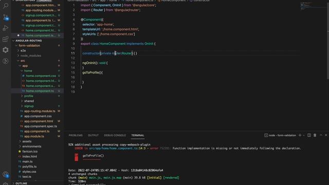 Angular routing
