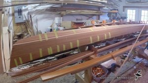 Making a Strip Built Kayaks - Stripping the Hull Bottom - E5