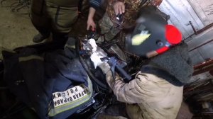 Заклинил двигатель на  Снегоходе. Адская Посудина от РМ!