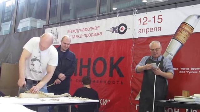 ?Резка каната ?Стамесочный рез ?Пеньковый канат диаметром 20мм ?Испытания на выставке КЛИНОК2018