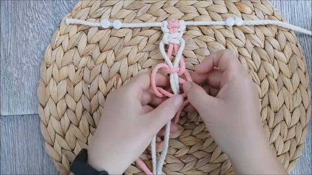 Двухцветная цепочка в Макраме | Узоры в технике макраме | DIY Macrame Tutorial