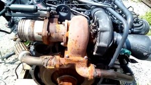 двигатель OM 441 LA SsangYong Transtar старт и замеры давления масла