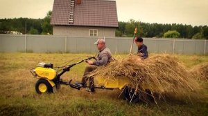 Проект "Мотоблокер" Езда на мотоблоке с прицепом.