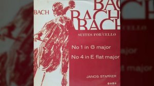 Bach: suites for cello No.1/Janos Starker/1963