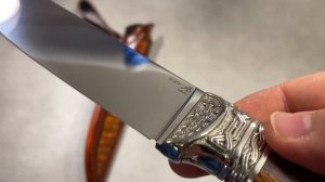 BIRYUKOV HUNTING KNIFE S125V NUMBER 1, IRONWOOD, $700