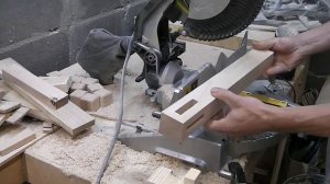 Табурет с косыми ножками на шипах и "сухарях" ч.1