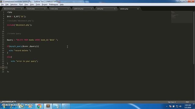 PHP Mysql and Bootstrap Crud Application delete record from database Part 10 смотреть онлайн
