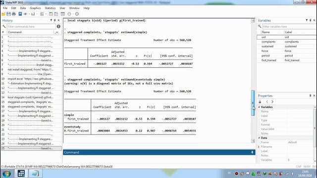 sctest (strucchange) With R Software & staggered With STATA 18