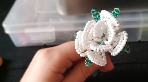 Розочка из бисера