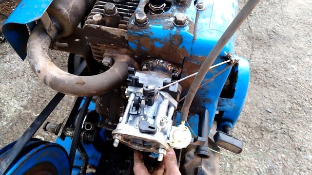 Двигатель ДМ-1 мотоблока с китайским карбюратором 188F с центробежным регулятором. смотреть онлайн