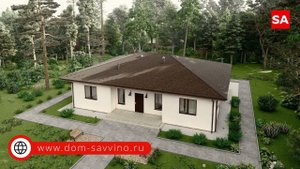 Одноэтажный дом из газобетона Саввино