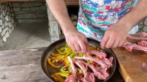 Бараньи пистолеты с овощами в печи