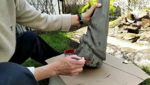 #гномыизцемента    Украшение для сада , фигурки из цемента, своими руками.