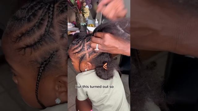 It actually turned out SO cute? #cutehairstyle #blackgirlhairstyles #naturalhair #cutebaby #braids