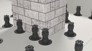 АТР12. Регулируемые опоры HILST Lift и лага HILST PRO в обход выступа или колонны (сложный вариант)