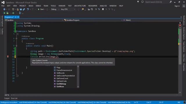 Using Bitmap Class in C#.net visual studio 2013