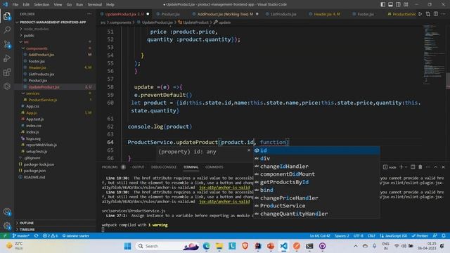 Full Stack Web App | React | Spring Boot |Consuming Update  Product  API in FrontEnd| L21