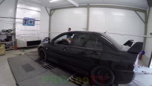 Замер мощности Mitsubishi Lancer Evolution VIII