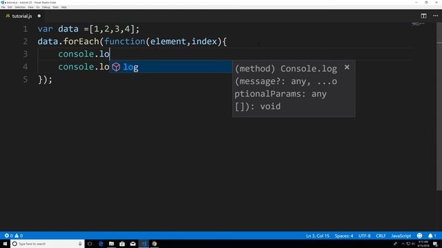 How to iterate through an array using the Array forEach Method