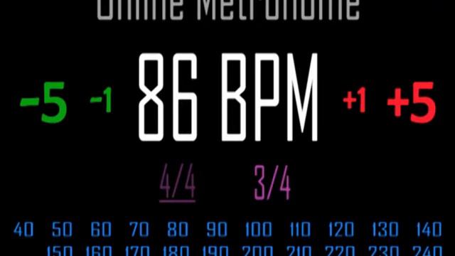 Metronomo Online - Online Metronome - 86 BPM 3/4 смотреть онлайн