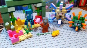 Lego Minecraft 21180: Битва Стражей / The Guardian Battle. РАСПАКОВКА И СБОРКА НАБОРА LEGO MINECRAF