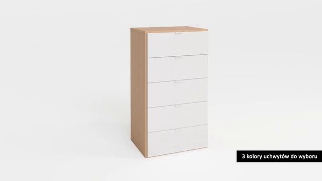 Комод узкий с ящиками из коллекции мебели Simple, Мебель VOX Польша смотреть онлайн