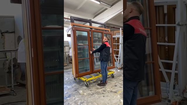 ЭКСПРЕСС-ОБЗОР: ТРЕХСТВОРЧАТОЕ ОКНО #деревянныеокна #строительстводома #входныедвери