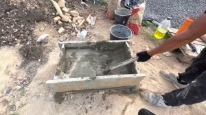 Заливка и армировка крышки на септик. Устанавливаю конек.