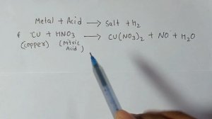 Why hydrogen gas is not evolved when nitric acid react with an active metal? | Class-10 |