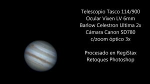 JUPITER con telescopio Tasco 114/900