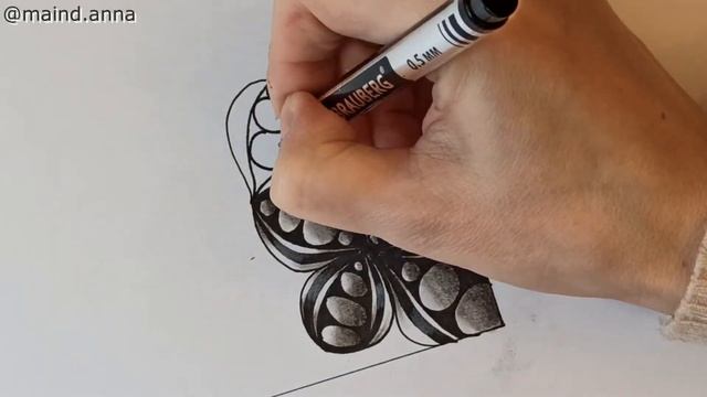 В стиле Зентангл простой рисунок для начинающих / Zentangle Art смотреть онлайн