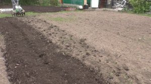 Доработанные фрезы в работе, культиватор Уралбензотех МК 75.