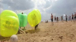 Бампербол - футбол в шарах - пляж парка 300летия СПб