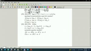 AXBOROTNOMA. LOGARIFMIK FUNKSIYA VA UNING XOSSALARI. 1-45 TESTLAR YECHIMI.