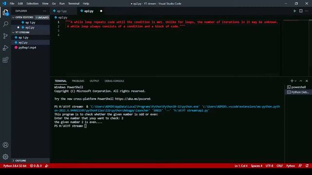 Learn python ep-2(Code bytes)