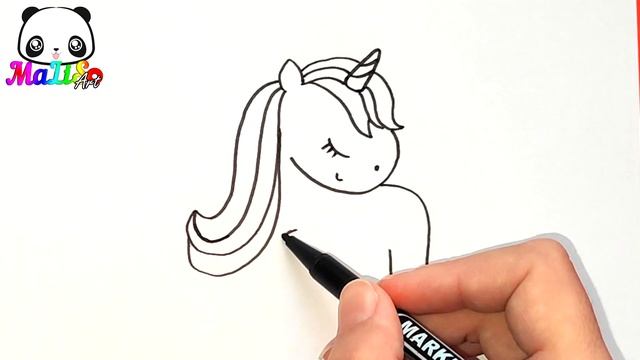 Как нарисовать милого ЕДИНОРОГА легко и просто | Як намалювати єдинорога | How to draw an Unicorn