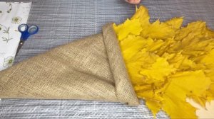 СУПЕР ИДЕЯ ДЕКОРА ИЗ ОПАВШИХ ЛИСТЬЕВ Скандинавский гном своими руками поделка из картона и мешковин