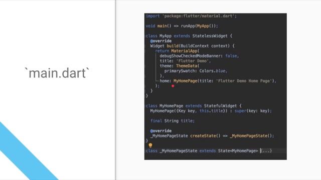 Developing Cross platform apps in Flutter