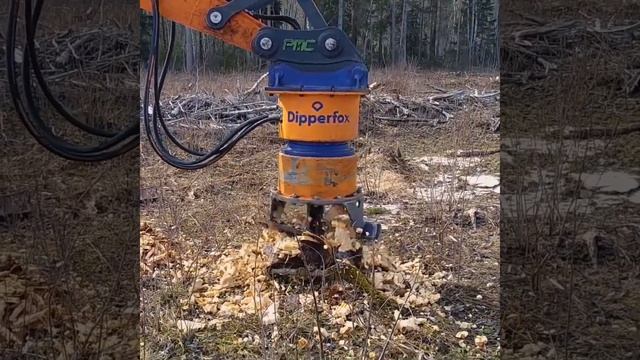 РАЗМЕР ПНЯ НЕ ИМЕЕТ ЗНАЧЕНИЯ. Dipperfox Stump Grinder 850 PRO измельчитель пней для экскаваторов