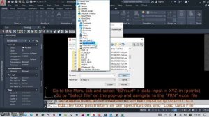 HOW TO  PLOT CSV EXCEL POINTS (X,Y,Z) USING EZYSURF EXTENSION IN THE AUTOCAD SOFTWARE ENVIRONMENT.